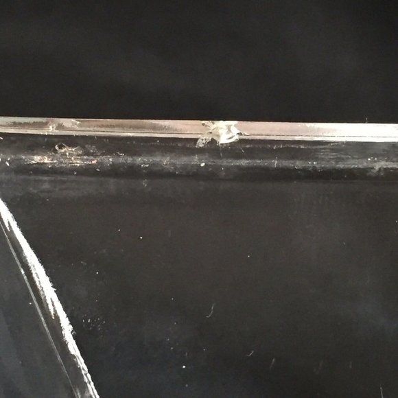 Clear Art Glass Candlestick Holder Hexagonal Base Knobbed Cut Glass Vintage - Picture 7 of 12